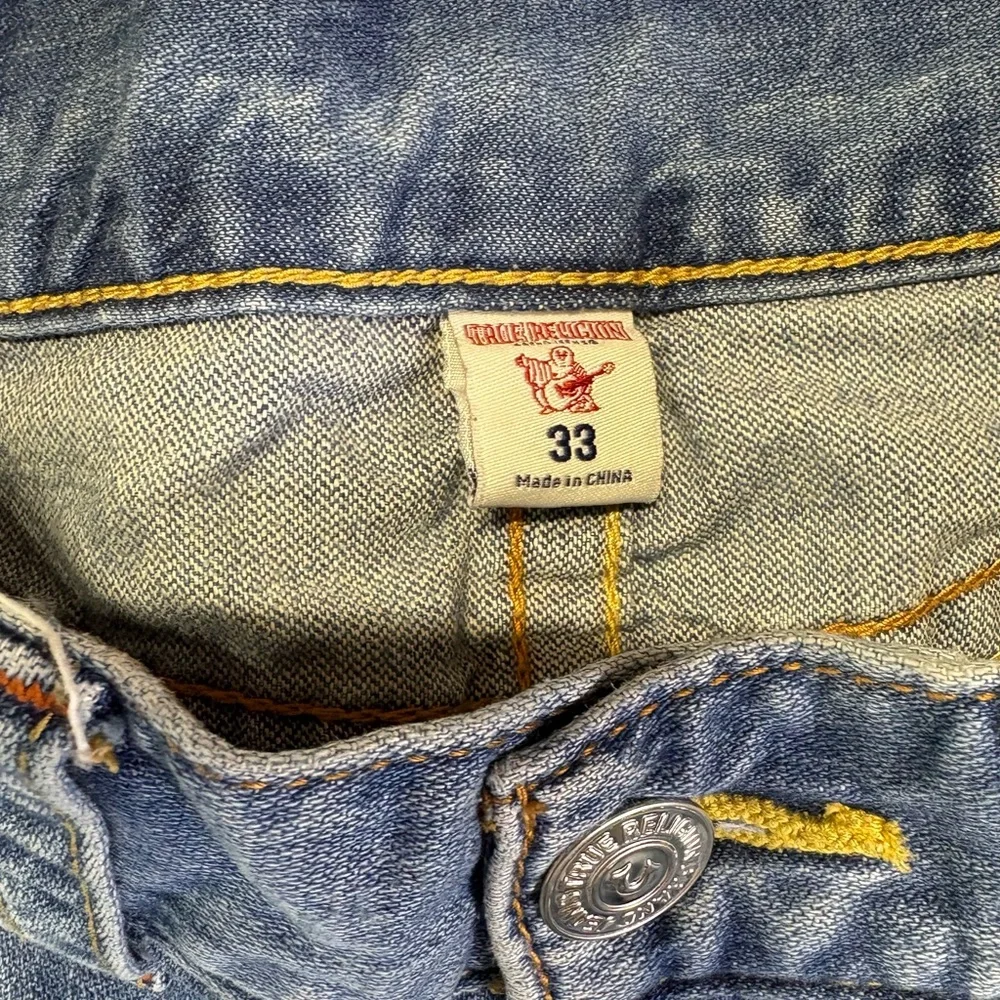 True Religion Light Blue Straight Jeans for Men